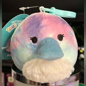 Mitch the Tie Dye Platypus 3.5" Squishmallow Clip